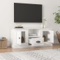 vidaXL Mobile Porta TV Bianco Lucido 100x35,5x45 cm Legno Multistrato vidaXL Mobile Porta TV Bianco Lucido 100x35,5x45 cm Legno Multistrato