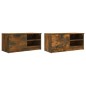 vidaXL Mobili TV 2 pz Rovere Fumo 80x35x36,5 cm in Legno Multistrato vidaXL Mobili TV 2 pz Rovere Fumo 80x35x36,5 cm in Legno Multistrato