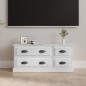 vidaXL Mobile Porta TV Bianco Lucido 100x35,5x45 cm Legno Multistrato vidaXL Mobile Porta TV Bianco Lucido 100x35,5x45 cm Legno Multistrato
