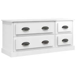 vidaXL Mobile Porta TV Bianco Lucido 100x35,5x45 cm Legno Multistrato