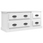 vidaXL Mobile Porta TV Bianco Lucido 100x35,5x45 cm Legno Multistrato vidaXL Mobile Porta TV Bianco Lucido 100x35,5x45 cm Legno Multistrato