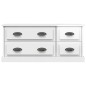 vidaXL Mobile Porta TV Bianco Lucido 100x35,5x45 cm Legno Multistrato vidaXL Mobile Porta TV Bianco Lucido 100x35,5x45 cm Legno Multistrato