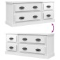 vidaXL Mobile Porta TV Bianco Lucido 100x35,5x45 cm Legno Multistrato vidaXL Mobile Porta TV Bianco Lucido 100x35,5x45 cm Legno Multistrato