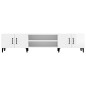 vidaXL Mobile Porta TV Bianco Lucido 180x31,5x40 cm Legno Multistrato vidaXL Mobile Porta TV Bianco Lucido 180x31,5x40 cm Legno Multistrato