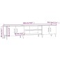 vidaXL Mobile Porta TV Bianco Lucido 180x31,5x40 cm Legno Multistrato vidaXL Mobile Porta TV Bianco Lucido 180x31,5x40 cm Legno Multistrato