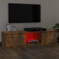 vidaXL Mobile Porta TV con Luci LED Rovere Fumo 120x30x35,5 cm vidaXL Mobile Porta TV con Luci LED Rovere Fumo 120x30x35,5 cm