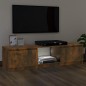 vidaXL Mobile Porta TV con Luci LED Rovere Fumo 120x30x35,5 cm vidaXL Mobile Porta TV con Luci LED Rovere Fumo 120x30x35,5 cm