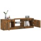vidaXL Mobile Porta TV con Luci LED Rovere Fumo 120x30x35,5 cm vidaXL Mobile Porta TV con Luci LED Rovere Fumo 120x30x35,5 cm