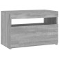 vidaXL Mobile Porta TV con Luci LED Grigio Sonoma 60x35x40 cm vidaXL Mobile Porta TV con Luci LED Grigio Sonoma 60x35x40 cm