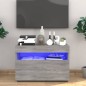 vidaXL Mobile Porta TV con Luci LED Grigio Sonoma 60x35x40 cm vidaXL Mobile Porta TV con Luci LED Grigio Sonoma 60x35x40 cm