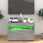 vidaXL Mobile Porta TV con Luci LED Grigio Sonoma 60x35x40 cm vidaXL Mobile Porta TV con Luci LED Grigio Sonoma 60x35x40 cm