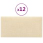 Pannelli Murali 12 pz Crema 60x30 cm in Tessuto 2,16 m² Pannelli Murali 12 pz Crema 60x30 cm in Tessuto 2,16 m²
