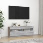 vidaXL Mobile Porta TV con Luci LED Grigio Sonoma 100x35x40 cm vidaXL Mobile Porta TV con Luci LED Grigio Sonoma 100x35x40 cm