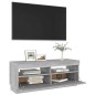 vidaXL Mobile Porta TV con Luci LED Grigio Sonoma 100x35x40 cm vidaXL Mobile Porta TV con Luci LED Grigio Sonoma 100x35x40 cm