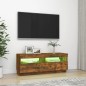 vidaXL Mobile Porta TV con Luci LED Rovere Fumo 100x35x40 cm vidaXL Mobile Porta TV con Luci LED Rovere Fumo 100x35x40 cm