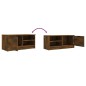 vidaXL Mobile TV Rovere Fumo 80x35x36,5 cm in Legno Multistrato vidaXL Mobile TV Rovere Fumo 80x35x36,5 cm in Legno Multistrato