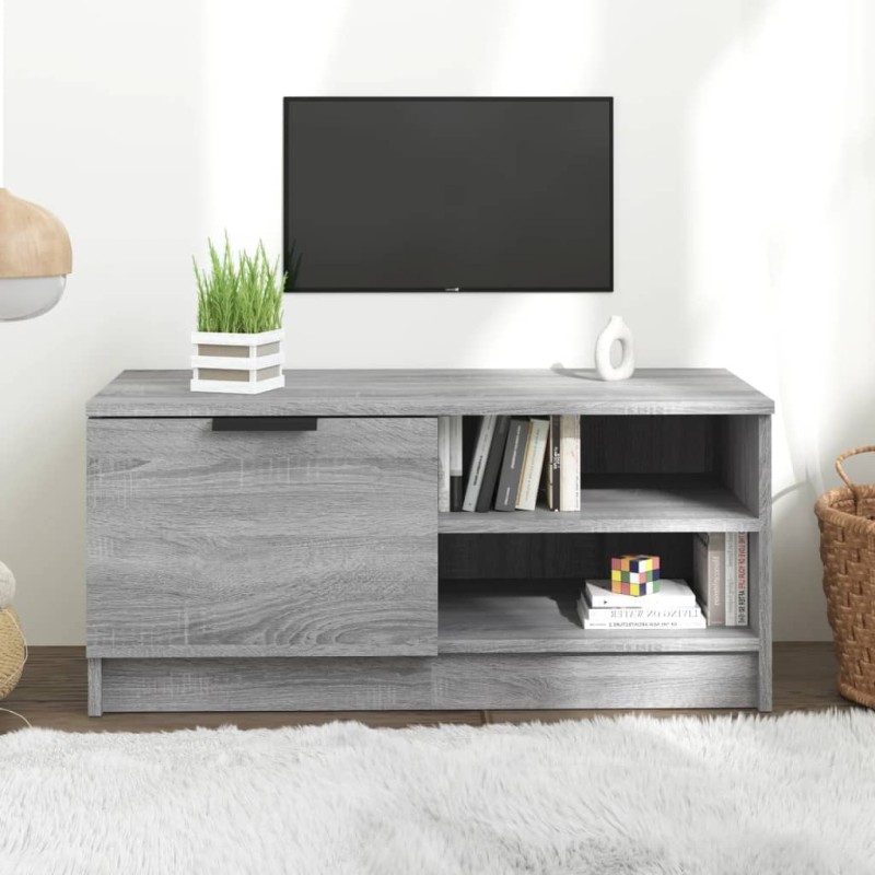 vidaXL Mobile TV Grigio Sonoma 80x35x36,5 cm in Legno Multistrato vidaXL Mobile TV Grigio Sonoma 80x35x36,5 cm in Legno Multistrato