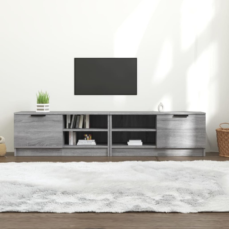 vidaXL Mobili TV 2 pz Grigio Sonoma 80x35x36,5 cm in Legno Multistrato vidaXL Mobili TV 2 pz Grigio Sonoma 80x35x36,5 cm in Legno Multistrato