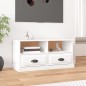 vidaXL Mobile Porta TV Bianco Lucido 93x35,5x45 cm Legno Multistrato vidaXL Mobile Porta TV Bianco Lucido 93x35,5x45 cm Legno Multistrato
