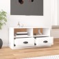 vidaXL Mobile Porta TV Bianco Lucido 93x35,5x45 cm Legno Multistrato vidaXL Mobile Porta TV Bianco Lucido 93x35,5x45 cm Legno Multistrato