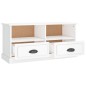 vidaXL Mobile Porta TV Bianco Lucido 93x35,5x45 cm Legno Multistrato vidaXL Mobile Porta TV Bianco Lucido 93x35,5x45 cm Legno Multistrato