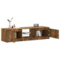 vidaXL Mobile Porta TV con Luci LED Rovere Fumo 140x40x35,5 cm vidaXL Mobile Porta TV con Luci LED Rovere Fumo 140x40x35,5 cm