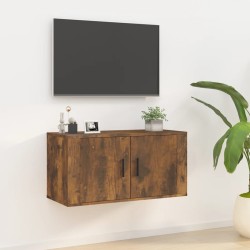 vidaXL Mobile Porta TV a Parete rovere fumo 80x34,5x40 cm