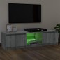 vidaXL Mobile Porta TV con Luci LED Grigio Sonoma 140x40x35,5 cm vidaXL Mobile Porta TV con Luci LED Grigio Sonoma 140x40x35,5 cm