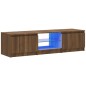 vidaXL Mobile Porta TV con Luci LED rovere marrone 140x40x35,5 cm vidaXL Mobile Porta TV con Luci LED rovere marrone 140x40x35,5 cm