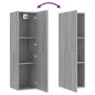 vidaXL Mobile Porta TV a Parete Grigio Sonoma 30,5x30x110 cm vidaXL Mobile Porta TV a Parete Grigio Sonoma 30,5x30x110 cm