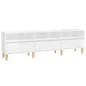 vidaXL Mobile Porta TV Bianco Lucido 150x30x44,5 cm Legno Multistrato