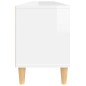 vidaXL Mobile Porta TV Bianco Lucido 150x30x44,5 cm Legno Multistrato