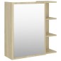Armadietto a Specchio Rovere Sonoma 62,5x20,5x64 cm Truciolato Armadietto a Specchio Rovere Sonoma 62,5x20,5x64 cm Truciolato