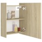 Armadietto a Specchio Rovere Sonoma 62,5x20,5x64 cm Truciolato Armadietto a Specchio Rovere Sonoma 62,5x20,5x64 cm Truciolato