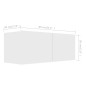 vidaXL Set Mobili Porta TV 4 pz Bianco in Legno Multistrato vidaXL Set Mobili Porta TV 4 pz Bianco in Legno Multistrato