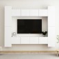 vidaXL Set Mobile TV 8 pz Bianco in Truciolato vidaXL Set Mobile TV 8 pz Bianco in Truciolato