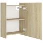 Armadietto a Specchio Rovere Sonoma 62,5x20,5x64 cm Truciolato Armadietto a Specchio Rovere Sonoma 62,5x20,5x64 cm Truciolato
