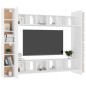 vidaXL Set Mobile TV 10 pz Bianco in Truciolato vidaXL Set Mobile TV 10 pz Bianco in Truciolato