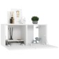vidaXL Set Mobile TV 10 pz Bianco in Truciolato vidaXL Set Mobile TV 10 pz Bianco in Truciolato