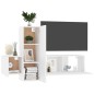vidaXL Set di Mobili Porta TV 3 pz Bianco in Legno Multistrato vidaXL Set di Mobili Porta TV 3 pz Bianco in Legno Multistrato