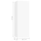 vidaXL Set di Mobili Porta TV 3 pz Bianco in Legno Multistrato vidaXL Set di Mobili Porta TV 3 pz Bianco in Legno Multistrato