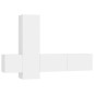 vidaXL Set di Mobili Porta TV 3 pz Bianco in Legno Multistrato vidaXL Set di Mobili Porta TV 3 pz Bianco in Legno Multistrato