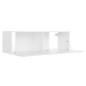 vidaXL Set di Mobili Porta TV 3 pz Bianco in Legno Multistrato vidaXL Set di Mobili Porta TV 3 pz Bianco in Legno Multistrato