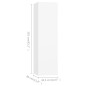 vidaXL Set di Mobili Porta TV 3 pz Bianco in Legno Multistrato vidaXL Set di Mobili Porta TV 3 pz Bianco in Legno Multistrato