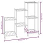 Portafiori con Ruote 83x25x83,5 cm Ferro Nero