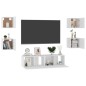 vidaXL Set Mobile TV 6 pz Bianco in Truciolato