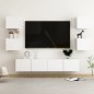 vidaXL Set Mobile TV 6 pz Bianco in Truciolato vidaXL Set Mobile TV 6 pz Bianco in Truciolato