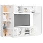 vidaXL Set Mobile TV 8 pz Bianco in Truciolato vidaXL Set Mobile TV 8 pz Bianco in Truciolato