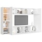 vidaXL Set Mobile TV 8 pz Bianco in Truciolato vidaXL Set Mobile TV 8 pz Bianco in Truciolato