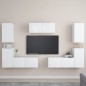vidaXL Set Mobili Porta TV 7 pz Bianco in Legno Multistrato vidaXL Set Mobili Porta TV 7 pz Bianco in Legno Multistrato